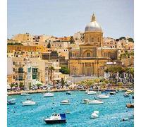 Valletta Scenery in Malta DIY 5D Diamond Painting by Number Unique Kits Home Wall Decor Crystal Rhinestone Wall Decor 30x40CM