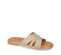 Valleverde 32033 Women's Sandals Synthetic Leather Beige Chunky Heel 1 cm Rubber Sole, beige, 8 UK