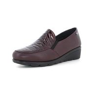 Valleverde VS10301E Tassel Edge Loafers with Wedge for Women in Coconut Leather, Burgundy, 6 UK