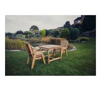 Churnet Valley Garden Furniture Churnet Valley 2 Seat Outdoor Bistro Set with 99cm Table, Brown
