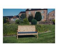 Valley 3 Seat Bench - Timber - Fully Assembly - Set of Cushions Inc Churnet Valley Garden Furniture Ltd Brown One Size