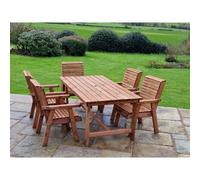 Valley 5XC Table Set - Min. Assembly Required - Set of Cushions Inc Churnet Valley Garden Furniture Ltd Brown One Size