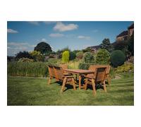 Valley 8 Seat Set 2XC 2X3B - Timber - Minimal Assembly Required Churnet Valley Garden Furniture Ltd Brown One Size