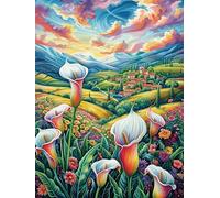Valley Calla Lily 1000 Piece Complete Jigsaw Puzzle Set Teens Beginners Educational Challenge Puzzle Fans Group Play Anniversary Quality Material 1000 PCS