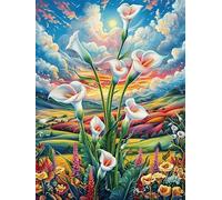 Valley Calla Lily 300 Piece Complete DIY Jigsaw Puzzle Animals And Plants Collectors Mind Relaxation Educational Decorative Puzzle Gifts for Adults Recycled Cardboard 300 PCS
