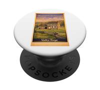 Valley Forge Aerial Washington's Headquarters Travel Art PopSockets Adhesive PopGrip