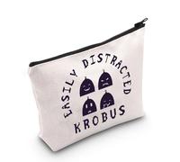 Valley Game Inspired Gift Krobus Gift Videogame Gamer Gift Farm Sim Gift Easily Distracted by Krobus Cosmetic Bag (Valley Krobus Bag UK)