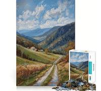 Valley Homestead 1000-piece Jigsaw Puzzles Brain Focus Game Expert Cutting Craftsmanship Fascinating Hobby for Idle Moments (38x52cm)