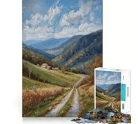 Valley Homestead Jigsaw Puzzle 1000 Pieces Cognitive Fun Play High Precision Die Cut Unique Gift for Stress Relief (38x26cm)