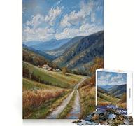 Valley Homestead Jigsaw Puzzle for Teenagers 1000 Pieces Thought Training Soft Distraction Uniform Cut Holiday Present (38x52cm)