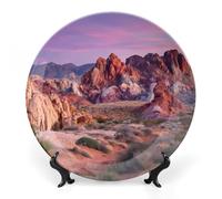 Valley of Fire in Nevada Bone China Decorative Plates Wall Table Crafts Display Decor for Home Office
