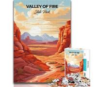 Valley of Fire State Park 1000 Piece Jigsaw Puzzles for Adults,Challenging Game Gifts for Is Ideal As A Gift for The Whole Family 50x75cm