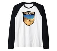 Valley of Fire State Park Nevada Badge Vintage Raglan Baseball Tee