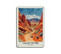 Valley of Fire State Park Poster Art Tin Sign Vintage Metal Pub Club Cafe Bar Home Wall Art Decoration Poster Retro 8x12inch(20x30cm)