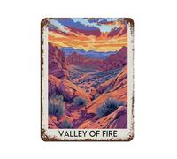 Valley of Fire State Park Poster Retro Tin Sign Vintage Metal Pub Club Cafe Bar Home Wall Art Decoration Poster Retro 12x16inch(30x40cm)