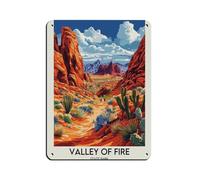 Valley of Fire State Park Poster Tin Sign Vintage Metal Pub Club Cafe Bar Home Wall Art Decoration Poster Retro 12x16inch(30x40cm)