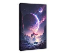 Valley Of Galaxy Landscape Beautiful Scenery Canvas Poster Wall Art Decor Print Picture Paintings for Living Room Bedroom Decoration 24x36inch(60x90cm)