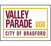 Valley Parade Bradford Football Street Sign Metal Plaque Decor Unofficial Outdoor Decoration Props Plaque Sign 8x12 inch
