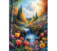 Valley Stream 1000 Pcs Jigsaw Puzzles Fairy Tale Wild Animals Fantasy Puzzles for Adults Teens Brain Game Fun Family Game Team Building Stress Reducing Autumn Thick Cardboard 1000 PCS