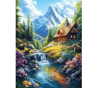 Valley Stream 1000 Pcs Jigsaw Puzzles Fairy Tale Wild Animals Fantasy Puzzles for Adults Teens Fun Family Game Team Building Stress Reducing Autumn Eco Friendly Cardboard 1000 PCS