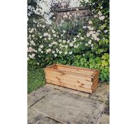 Valley Trough Large - Timber Garden Planter - L39 x W100 x H32 cm Churnet Valley Garden Furniture Ltd Brown One Size