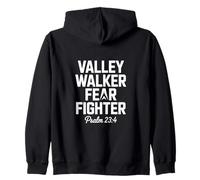 Valley Walker Fear Fighter Psalm 23 4 Christian Faith Zip Hoodie