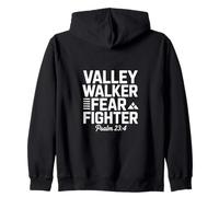 Valley Walker Fear Fighter Psalm 23 4 Scripture Zip Hoodie