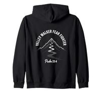 Valley Walker Fear Fighter Psalm 23:4 Zip Hoodie