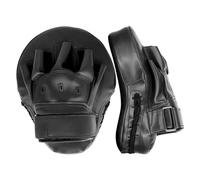 Valleycomfy Boxing Curved Focus Punching Mitts- Leatherette Training Hand Pads,Ideal for Karate, Muay Thai Kick, Sparring, Dojo, Martial Arts(Black)