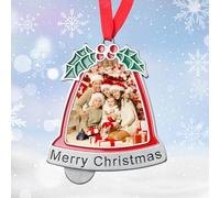 VALLEYWIND Personalized Christmas Bauble, 2024 Personalised Christmas Tree Decorations, Custom Photo Ornaments, Xmas & Memorial Gifts for Family, Friends, Couple (1, Small Bell)