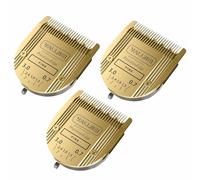 VALLNEI [3 Pack] 5-in-1 Replacement Clipper Blade, Detachable & Adjustable Dog Grooming Blade Compatible with Wahl Arco, Bravura, Chromado, Creativa, Figura, Motion & SuperGroom (Gold)