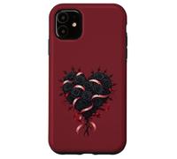 Valloween Black Roses Heart Case for iPhone 11