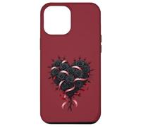 Valloween Black Roses Heart Case for iPhone 12 Pro Max