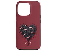 Valloween Black Roses Heart Case for iPhone 13 Pro