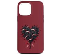 Valloween Black Roses Heart Case for iPhone 13 Pro Max