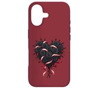 Valloween Black Roses Heart Case for iPhone 17