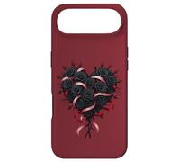 Valloween Black Roses Heart Case for iPhone Air