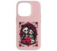 Valloween Loving Skeleton Couple Case for iPhone 14 Pro