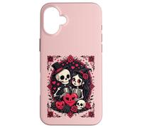 Valloween Loving Skeleton Couple Case for iPhone 16 Plus