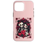 Valloween Loving Skeleton Couple Case for iPhone 16 Pro Max