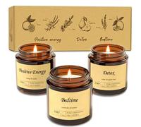 VALLYDOM Scented Candles Gifts for Women, Aromatherapy Gifts for Women with Detox Positive Energy Bedtime, Pure Soy Wax Apothecary Jar Candle Gift Set