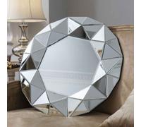 valois wall mirror round with mirror framed