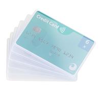 Valonic Credit Card Sleeves - 6-Pack Sturdy Transparent Plastic Protectors - Debit Card Holder