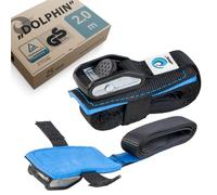 valonic DOLPHIN - 2x 2m tie down straps, 25mm, 500Kg, protection pad, TÜV Rheinl. / GS certified, EN-12195-2 - cam buckle, for roof and bike rack, kayak, motorcycle black