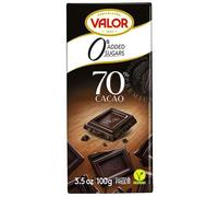 Valor 0 added sugar 70 Dark Chocolate 100g