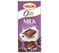 Valor Sugar Free Milk Chocolate Bar - Milk Diabetic Chocolate Bar - Made with Fine Cocoa, Sweetened with Stevia, Gluten Free, by Master Chocolatiers - All the Pleasure Sugar-Free, 100g Bar