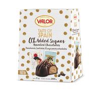 Valor No Sugar Added Chocolate Truffles - Taste of Spain Praline Truffle, Celiacs & Diabetic Chocolates, Gluten Free - A Delicious Christmas Chocolat