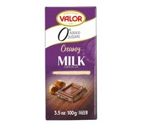 Valor Sugar Free Milk Chocolate Bar Milk and Hazelnut Cream Diabetic Chocolate Bar Fine Cocoa Sweetened with Stevia Gluten Free by Master Chocolati