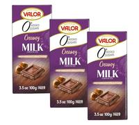 Valor Sugar-Free Milk Chocolate With Hazelnut Cream Bar | No Added Sugar | Pack of 3 (300g Total)