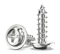 Valorada 100Pcs M3 x 10mm Screws for Wood, Modified Truss Head Self Tapping Screws, Phillips Drive, 304 Stainless Steel